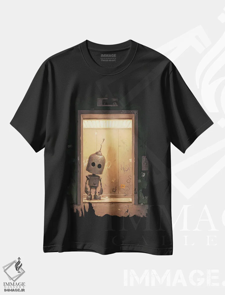 تیشرت مشکی طرح دار – تیشرت هنری ,دروازه اثر مت دیکسون فروشگاه ایماژ