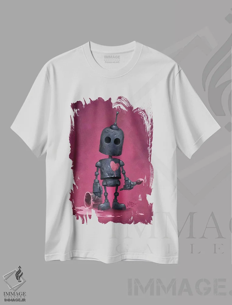 تیشرت سفید طرح دار – تیشرت فانتزی ,هنرمند اثر مت دیکسون immage.ir