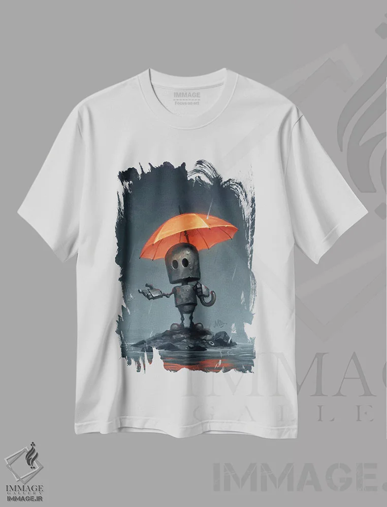 تیشرت سفید طرح دار – تیشرت فانتزی ,فصل بارانی اثر مت دیکسون فروشگاه ایماژ