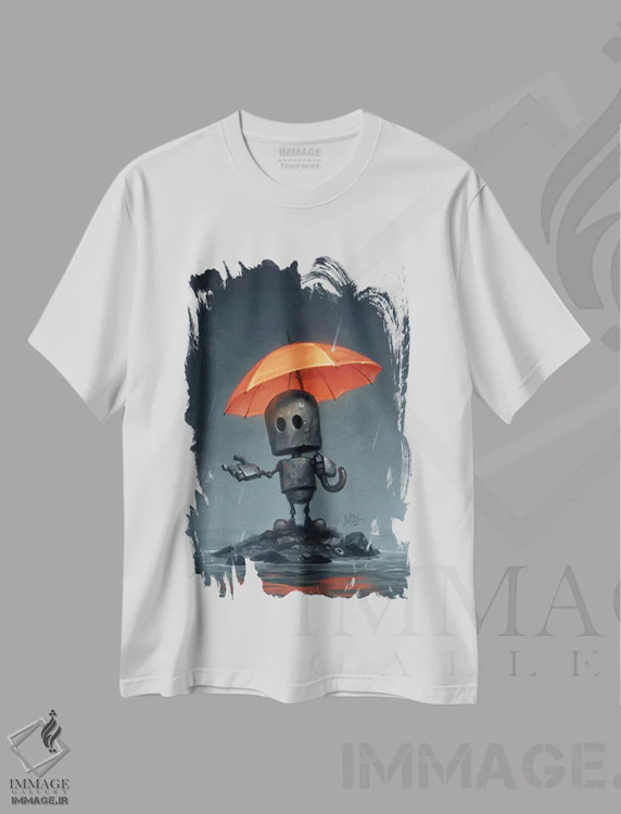 تیشرت سفید طرح دار – تیشرت فانتزی ,فصل بارانی اثر مت دیکسون فروشگاه ایماژ