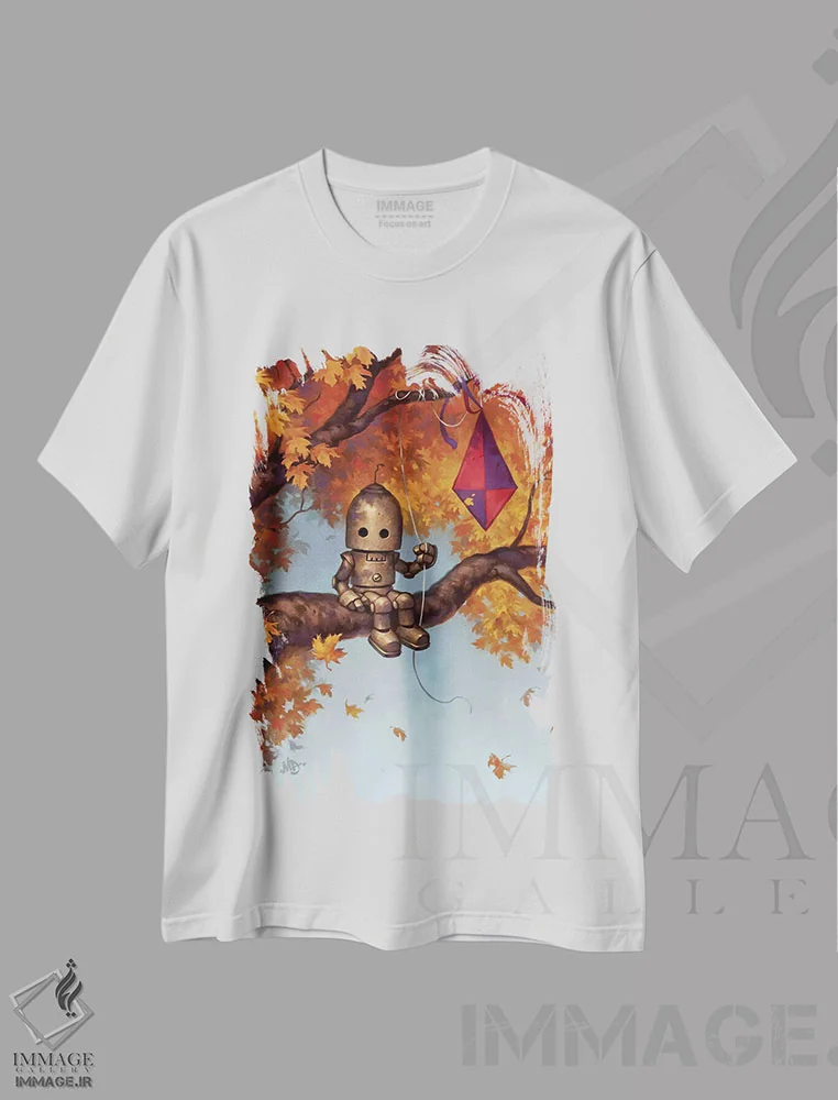 تیشرت سفید طرح دار – تیشرت فانتزی ,راز پرواز اثر مت دیکسون immage.ir