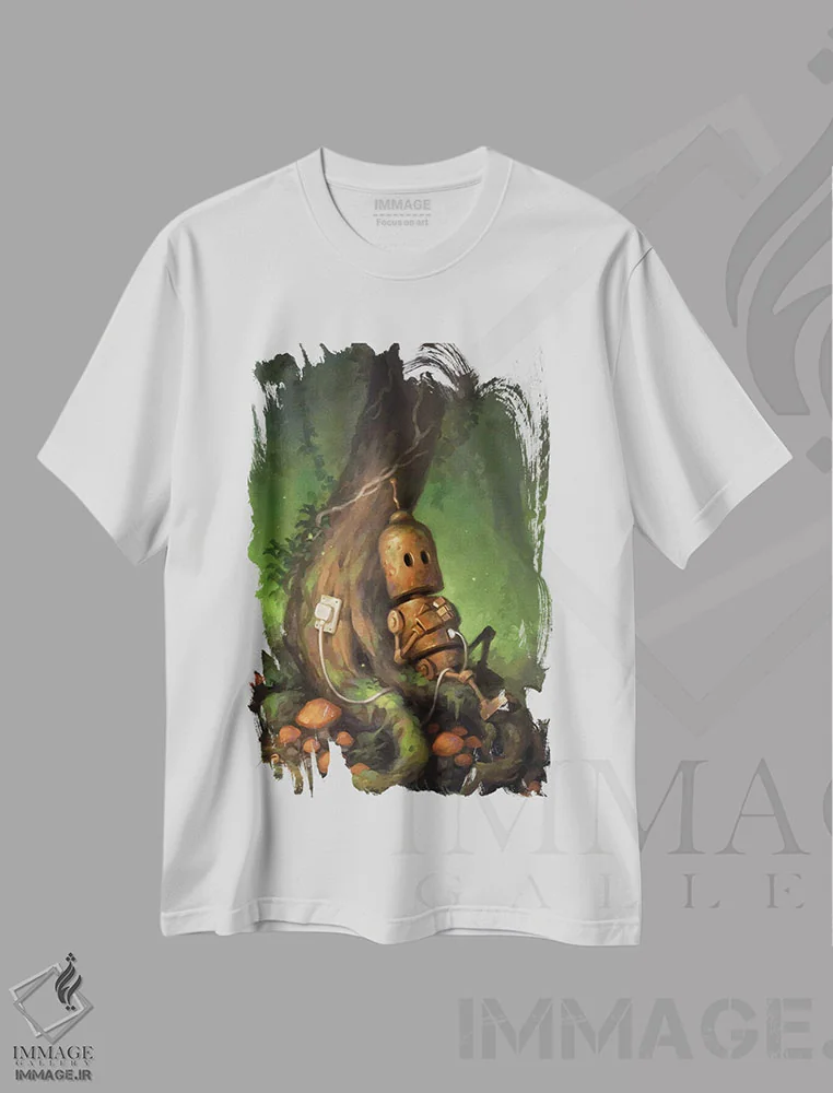 تیشرت سفید طرح دار – تیشرت فانتزی ,در حال شارژ اثر مت دیکسون immage.ir