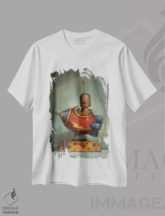 تیشرت سفید طرح دار – تیشرت علمی تخیلی ,رفتن با جسارت اثر مت دیکسون فروشگاه ایماژ