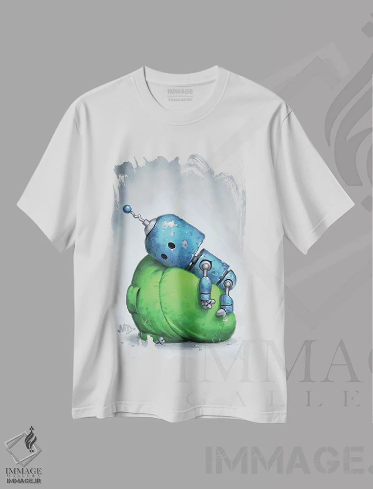 تیشرت سفید طرح دار – تیشرت مینیمال ,باتری کم اثر مت دیکسون immage.ir