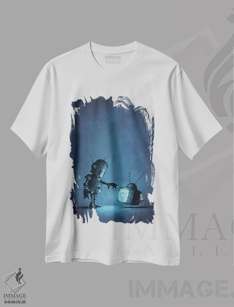 تیشرت سفید طرح دار – تیشرت انتزاعی ,تماس اثر مت دیکسون immage.ir