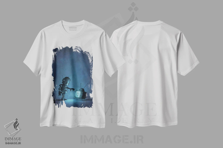 تیشرت سفید طرح دار – تیشرت انتزاعی ,تماس اثر مت دیکسون immage.ir