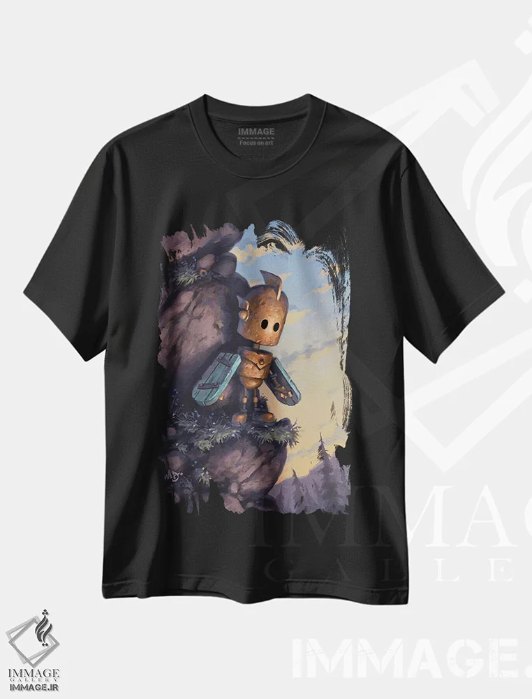 تیشرت مشکی طرح دار – تیشرت فانتزی ,یک گام کوچک اثر مت دیکسون immage.ir