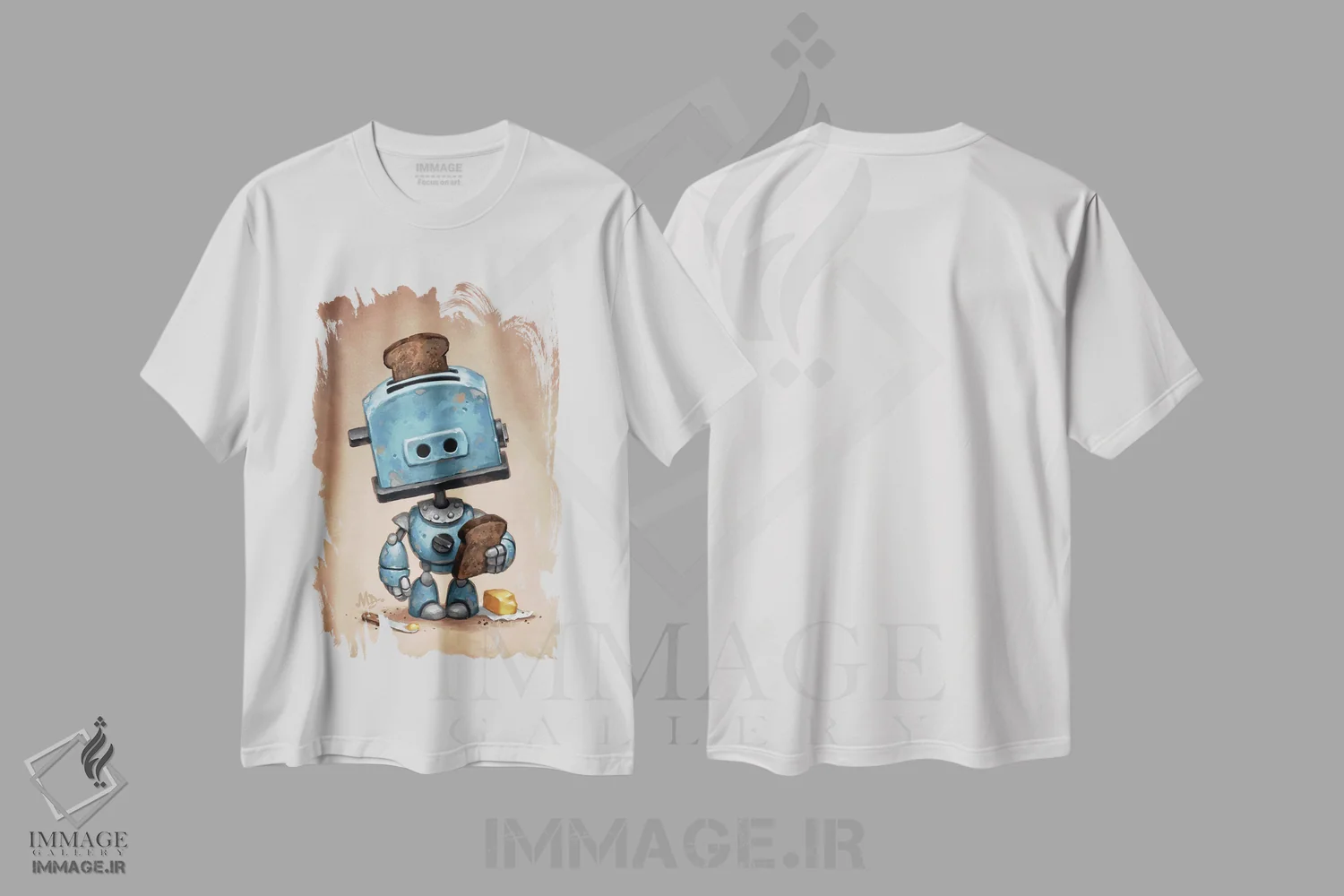 تیشرت سفید طرح دار – تیشرت فانتزی ,آفرین اثر مت دیکسون فروشگاه ایماژ