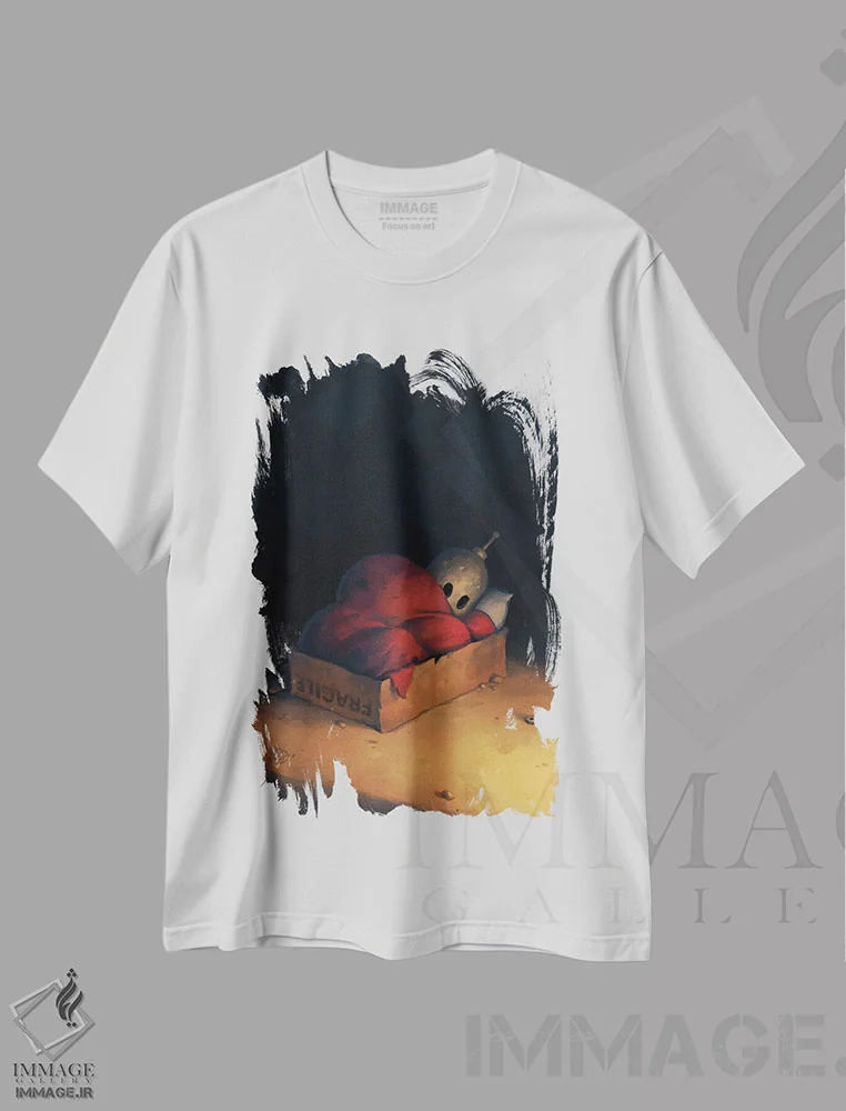 تیشرت سفید طرح دار – تیشرت هنری ,شکننده اثر مت دیکسون immage.ir