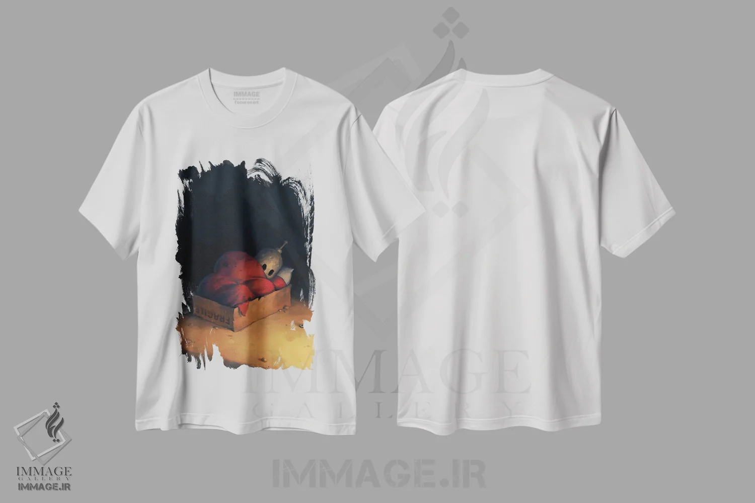 تیشرت سفید طرح دار – تیشرت هنری ,شکننده اثر مت دیکسون immage.ir