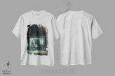 تیشرت سفید طرح دار – تیشرت هنری فانتزی ,خدمات شبانه اثر مت دیکسون immage.ir