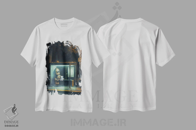 تیشرت سفید طرح دار – تیشرت هنری فانتزی ,خدمات شبانه اثر مت دیکسون immage.ir