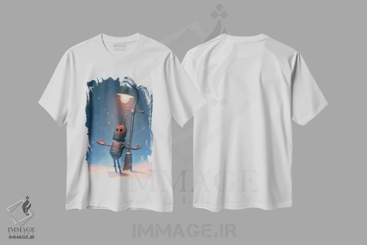 تیشرت سفید طرح دار – تیشرت فانتزی کودکانه ,روز برفی اثر مت دیکسون immage.ir