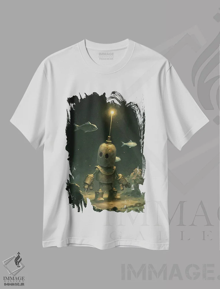 تیشرت سفید طرح دار – تیشرت فانتزی ,در عمق پنج فاثوم اثر مت دیکسون immage.ir