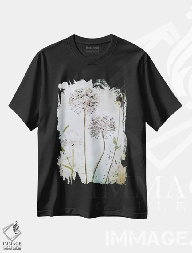 تیشرت مشکی طرح دار – تیشرت طبیعت ,آلیوم II اثر مندی دیشر فروشگاه ایماژ