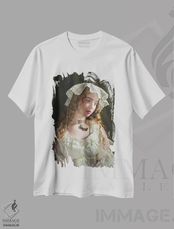 تیشرت سفید طرح دار – تیشرت طبیعت ,اسکاماندرا کاسناتئا اثر میکائلا دوریسووا immage.ir