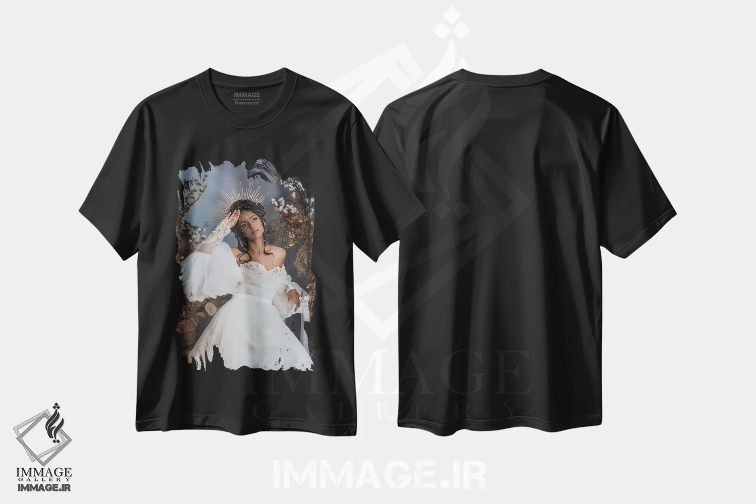 تیشرت مشکی طرح دار – تیشرت زنانه هنری ,شاهزاده اثر میکائلا دوریسووا فروشگاه ایماژ
