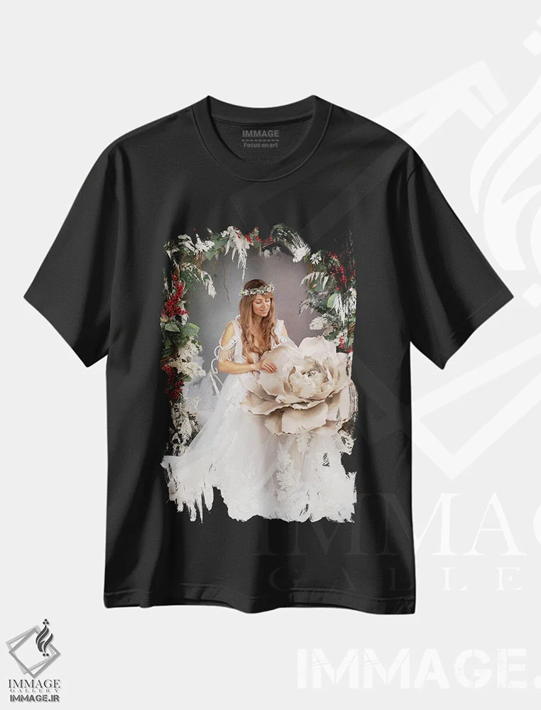 تیشرت مشکی طرح دار – تیشرت طبیعت ,زمستان اثر میکائلا دوریسووا فروشگاه ایماژ