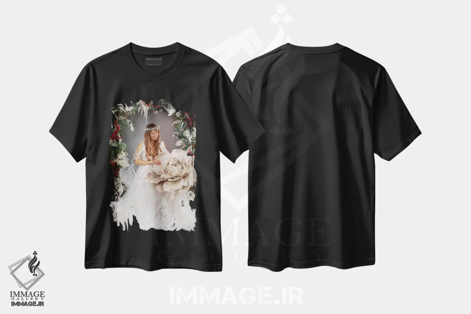 تیشرت مشکی طرح دار – تیشرت طبیعت ,زمستان اثر میکائلا دوریسووا فروشگاه ایماژ