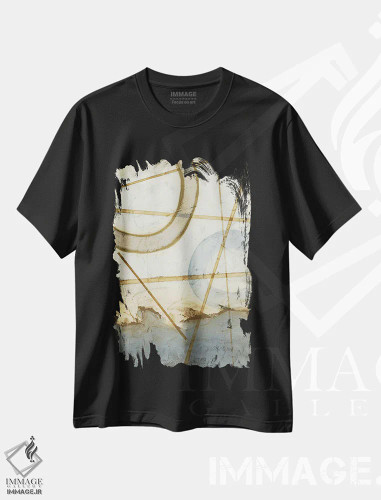 تیشرت مشکی طرح دار – تیشرت هنری ,تقاطع ها I اثر مگان میگر فروشگاه ایماژ