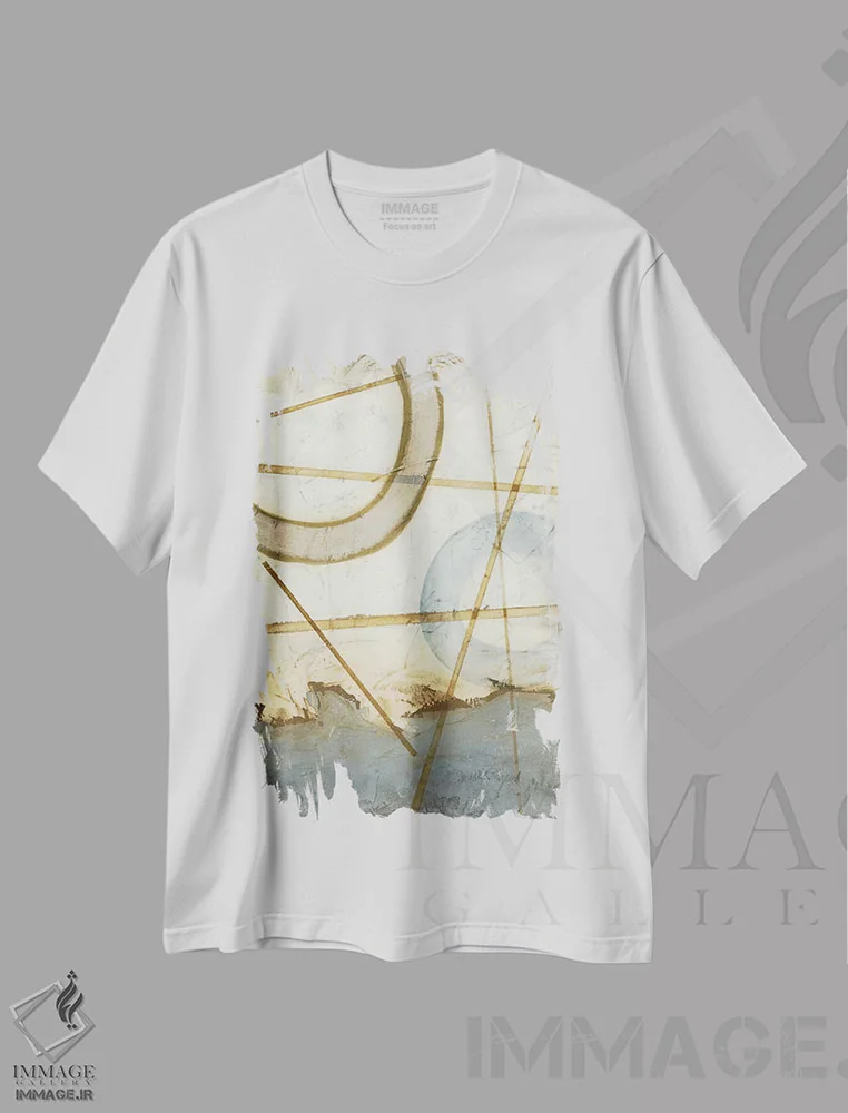 تیشرت سفید طرح دار – تیشرت هنری ,تقاطع ها I اثر مگان میگر immage.ir