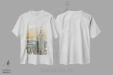 تیشرت سفید طرح دار – تیشرت شهری ,ساختمان امپایر استیت اثر ماری الین کوسون فروشگاه ایماژ