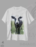 تیشرت سفید طرح دار – تیشرت حیوانات ,گاو عجیب I اثر ماری الین کوسون immage.ir