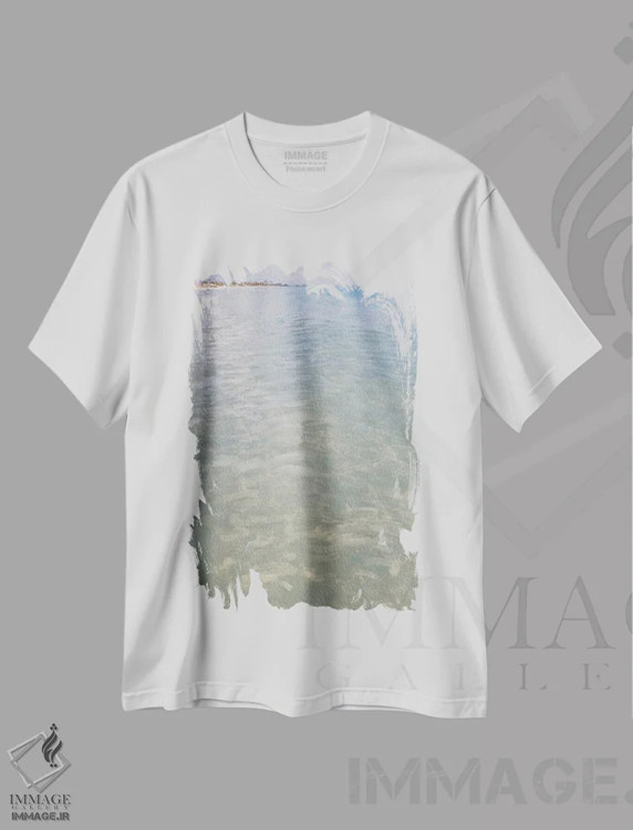 تیشرت سفید طرح دار – تیشرت طبیعت ,ساحل دریا IX اثر ماری الین کوسون فروشگاه ایماژ