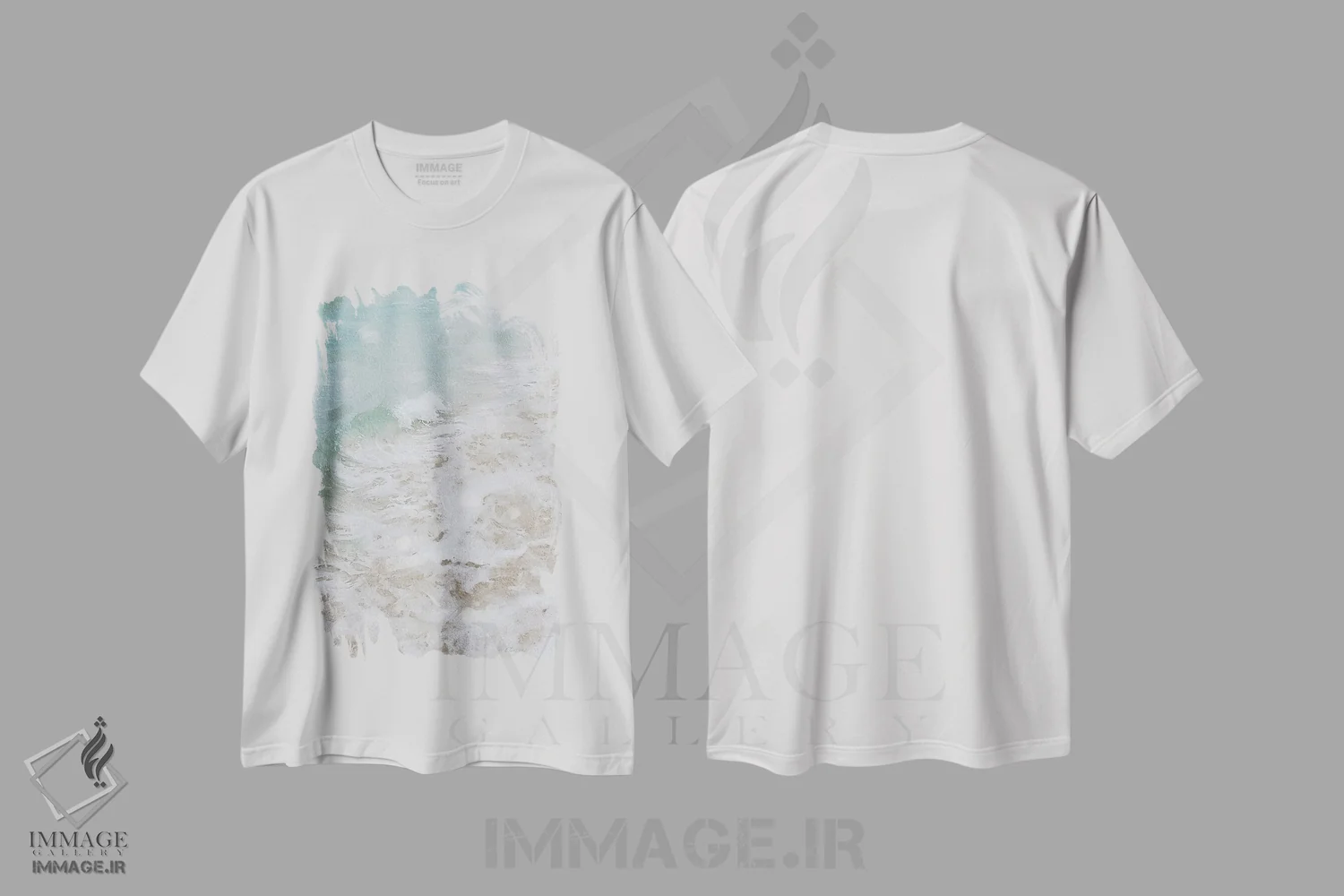 تیشرت سفید طرح دار – تیشرت طبیعت ,ساحل دریا IV اثر ماری الین کوسون immage.ir