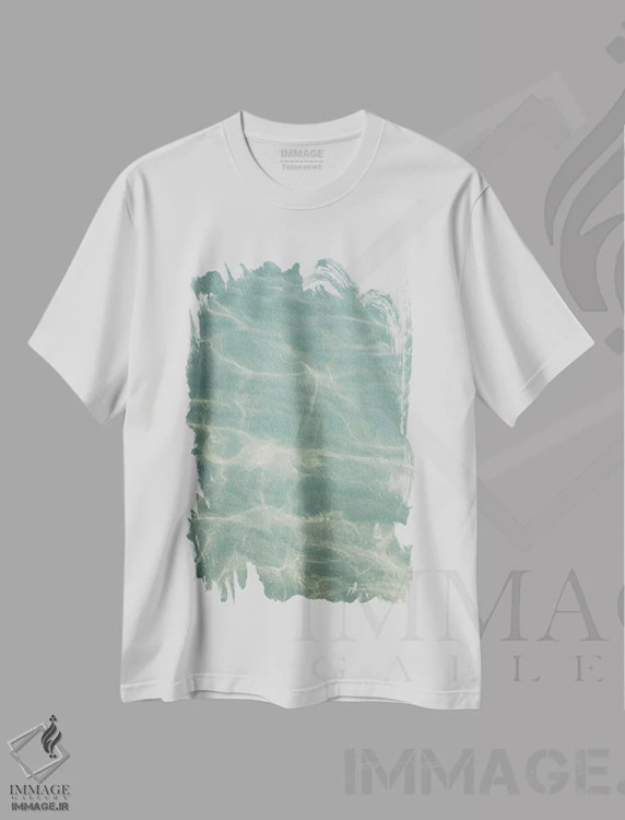 تیشرت سفید طرح دار – تیشرت طبیعت ,ساحل دریا VII اثر ماری الین کوسون immage.ir