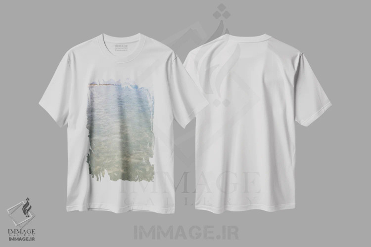 تیشرت سفید طرح دار – تیشرت طبیعت ,ساحل دریا IX اثر ماری الین کوسون فروشگاه ایماژ