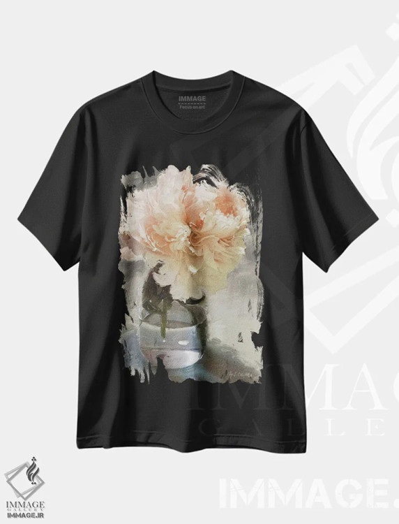 تیشرت مشکی طرح دار – تیشرت طبیعت ,رویای باغ IX اثر ماری الین کوسون immage.ir