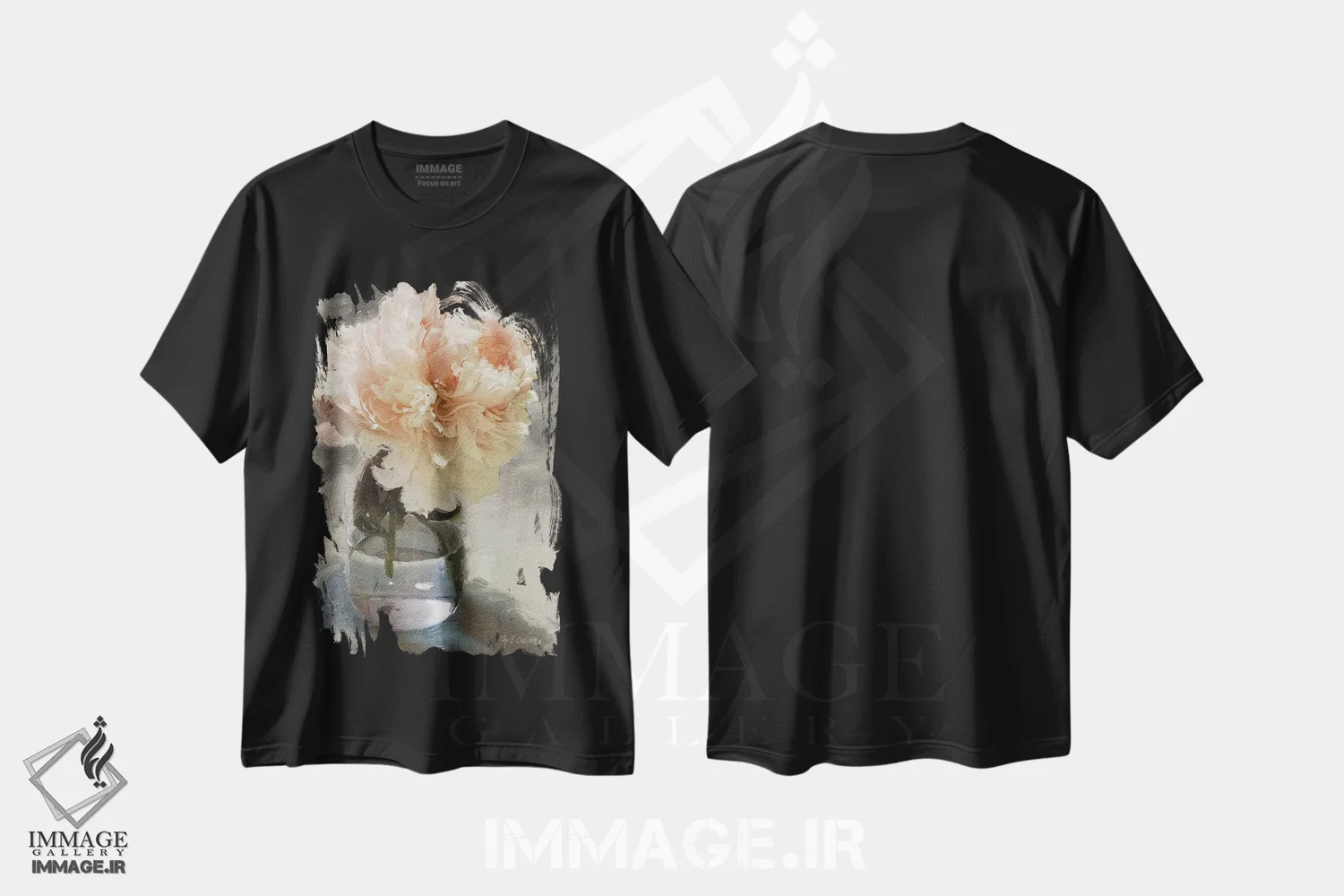 تیشرت مشکی طرح دار – تیشرت طبیعت ,رویای باغ IX اثر ماری الین کوسون immage.ir