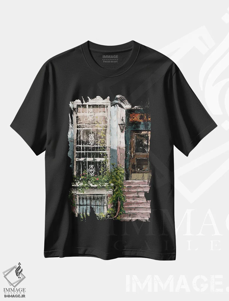 تیشرت مشکی طرح دار – تیشرت شهری ,محله نیویورک I اثر ماری الین کوسون فروشگاه ایماژ