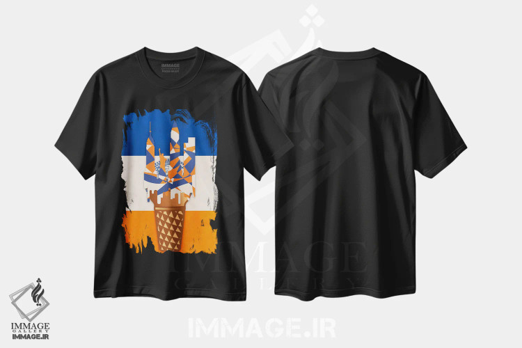 تیشرت مشکی طرح دار – تیشرت پاپ آرت ,آنقدر یخی که دوبار ساختند! اثر فایو بای فایو کالکتیو immage.ir