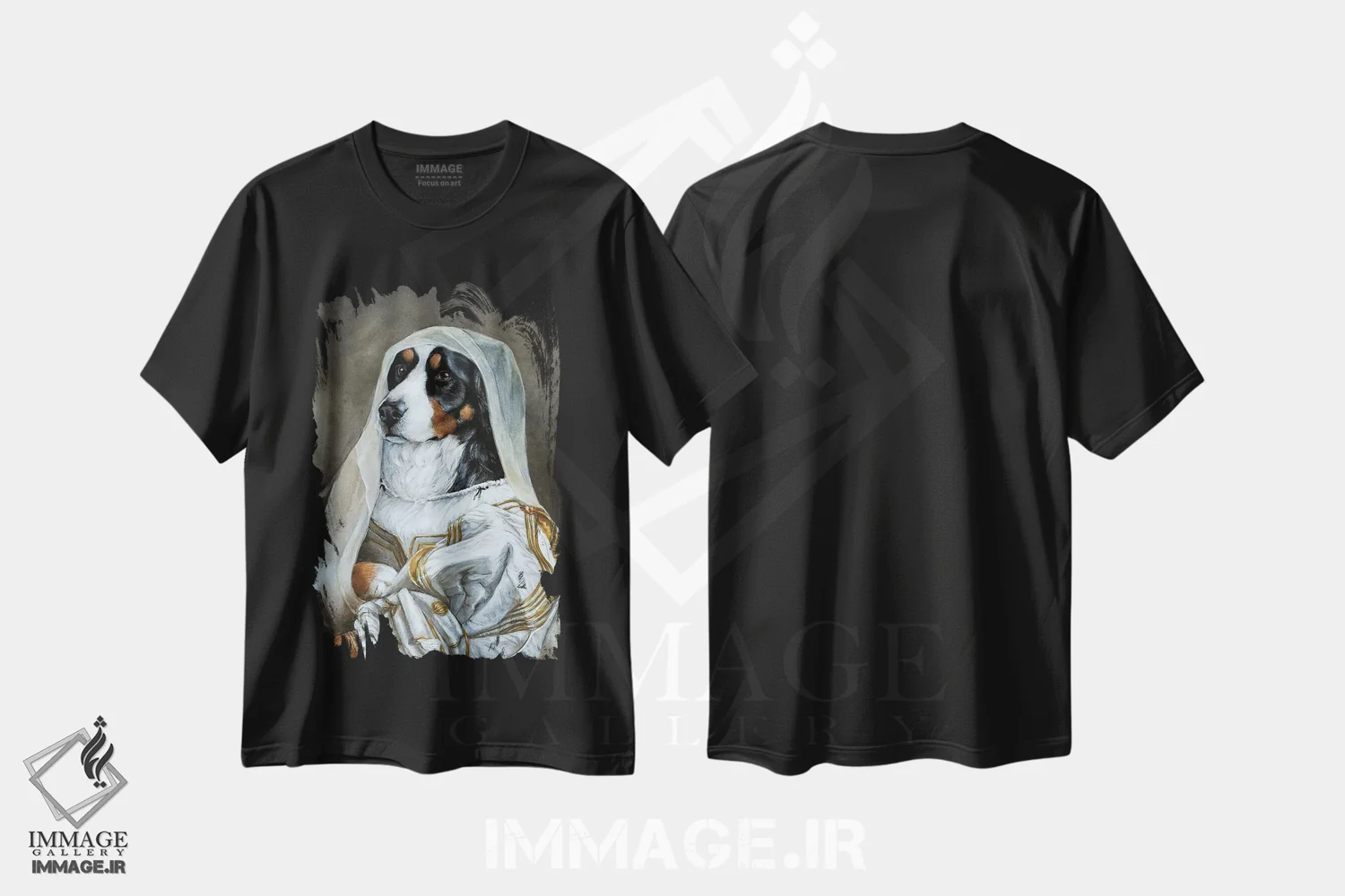 تیشرت مشکی طرح دار – تیشرت حیوانات ,ابی اثر ملیندا کوپر فروشگاه ایماژ