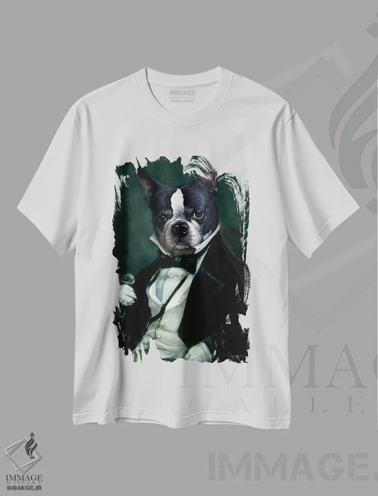 تیشرت سفید طرح دار – تیشرت حیوانات ,باکی اثر ملیندا کوپر فروشگاه ایماژ