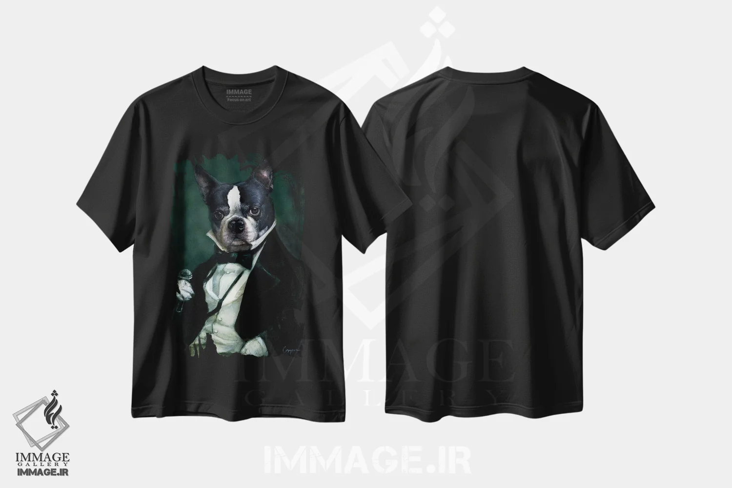 تیشرت مشکی طرح دار – تیشرت حیوانات ,باکی اثر ملیندا کوپر immage.ir