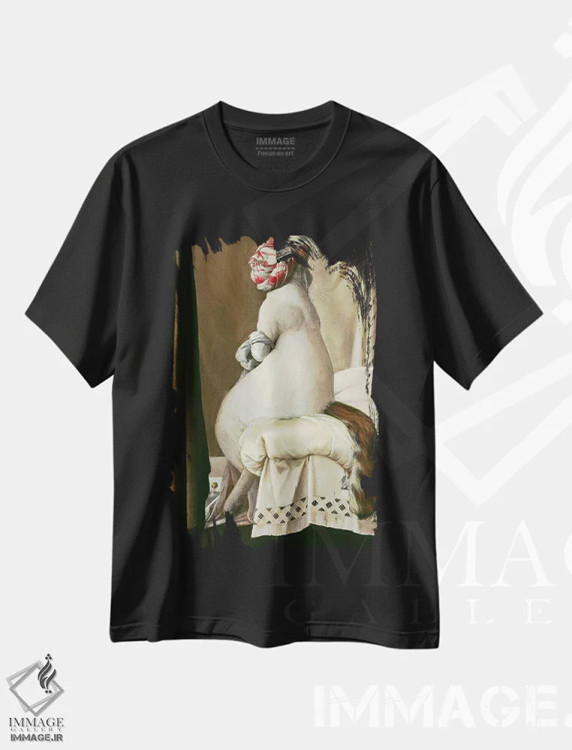 تیشرت مشکی طرح دار – تیشرت حیوانات ,حمام گربه اثر ملیندا کوپر فروشگاه ایماژ