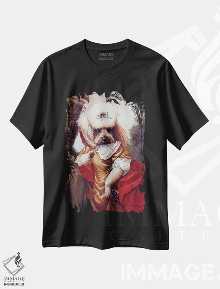 تیشرت مشکی طرح دار – تیشرت حیوانات ,چوچو اثر ملیندا کوپر immage.ir