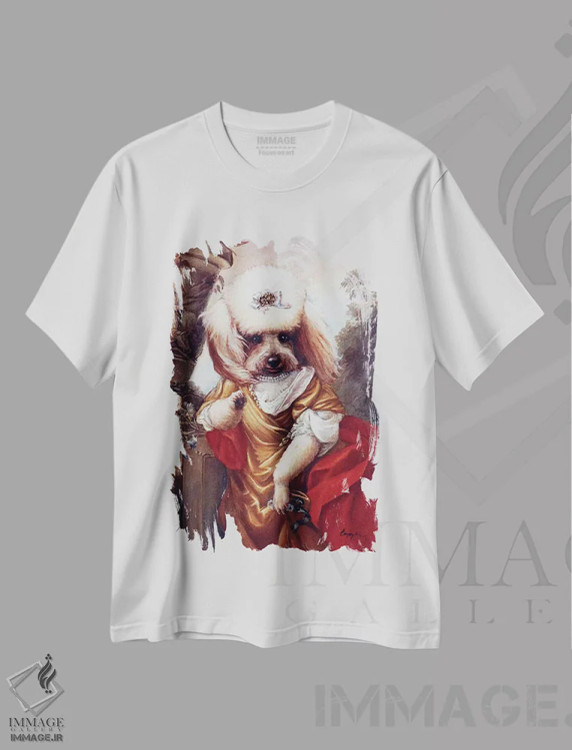 تیشرت سفید طرح دار – تیشرت حیوانات ,چوچو اثر ملیندا کوپر فروشگاه ایماژ