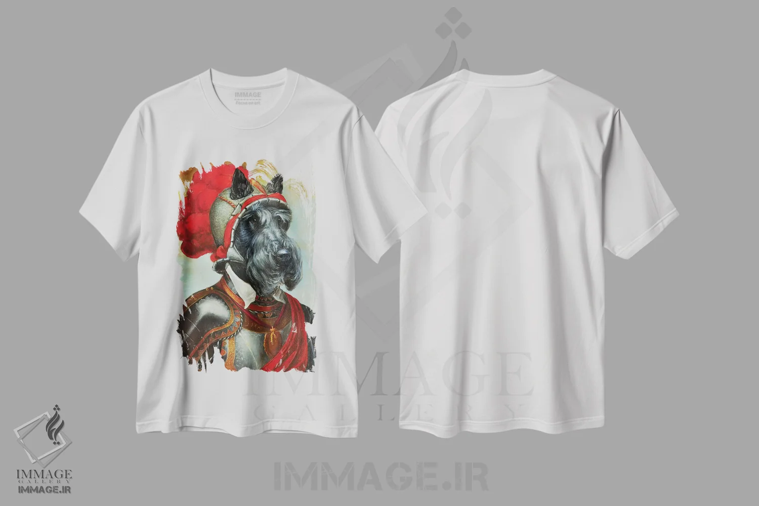 تیشرت سفید طرح دار – تیشرت سگ ,چستر اثر ملیندا کوپر immage.ir