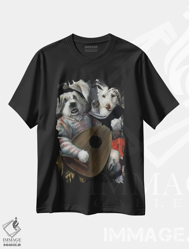 تیشرت مشکی طرح دار – تیشرت سگ ,بیلبو تافی اثر ملیندا کوپر immage.ir