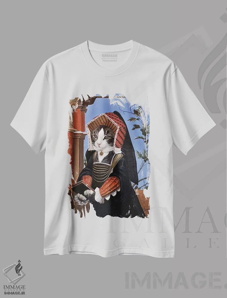 تیشرت سفید طرح دار – تیشرت فانتزی ,جاز اثر ملیندا کوپر immage.ir