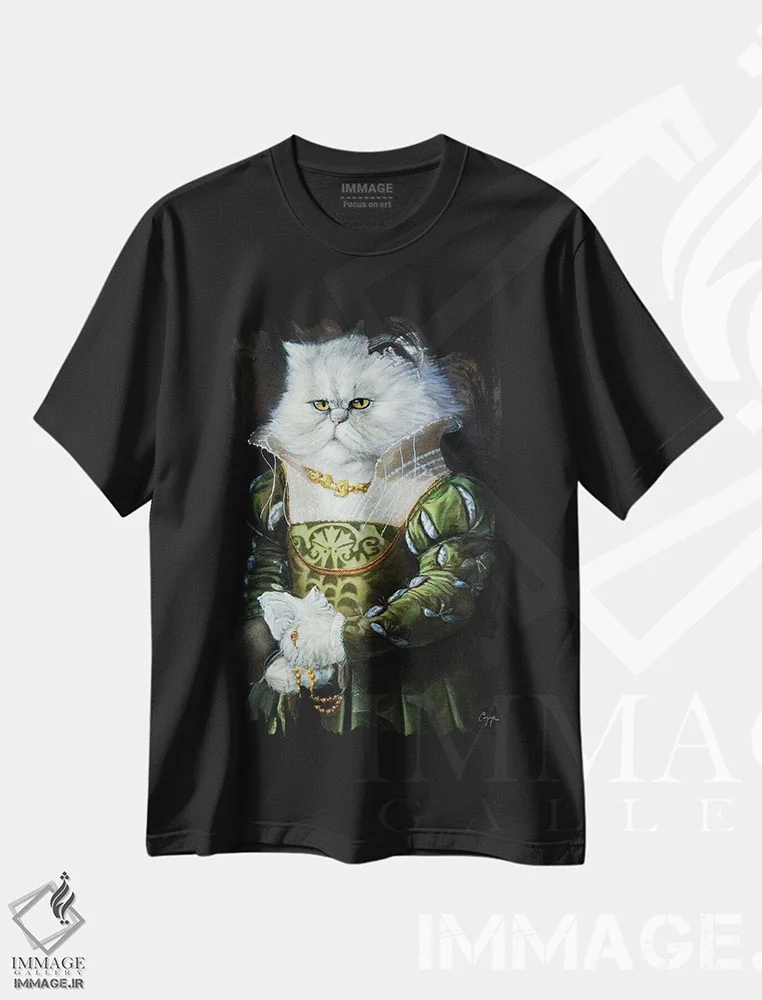 تیشرت مشکی طرح دار – تیشرت هنری ,جولز اثر ملیندا کوپر immage.ir