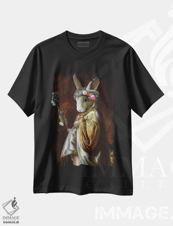 تیشرت مشکی طرح دار – تیشرت حیوانات ,انبه به عنوان فلورا اثر ملیندا کوپر immage.ir