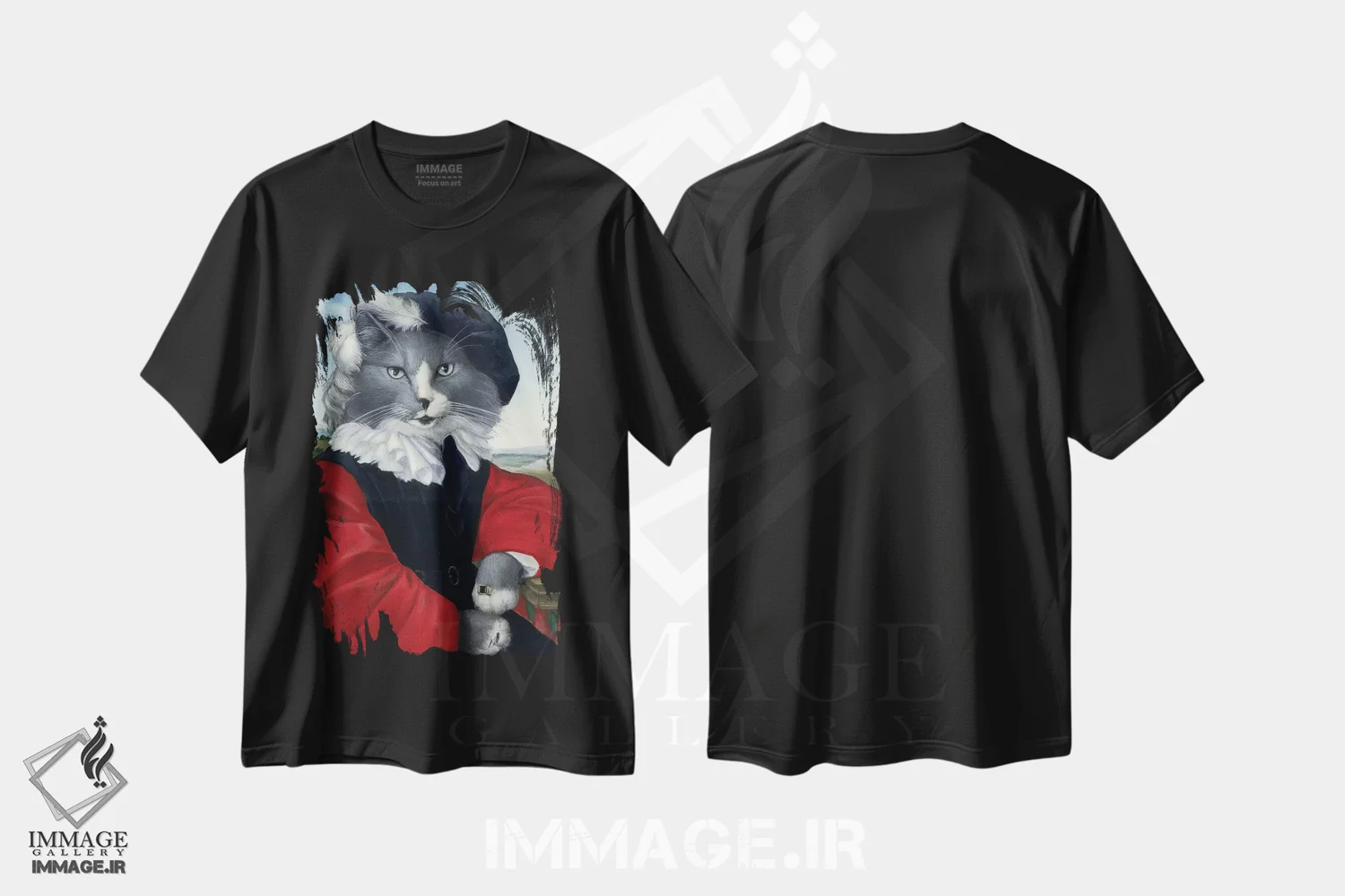 تیشرت مشکی طرح دار – تیشرت گربه ,لئو اثر ملیندا کوپر immage.ir