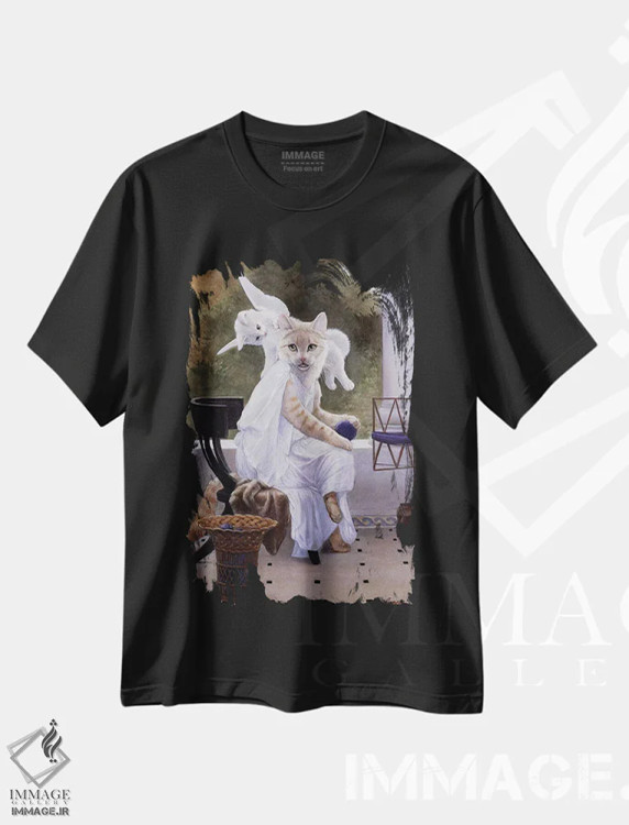 تیشرت مشکی طرح دار – تیشرت هنری ,میوها اثر ملیندا کوپر immage.ir