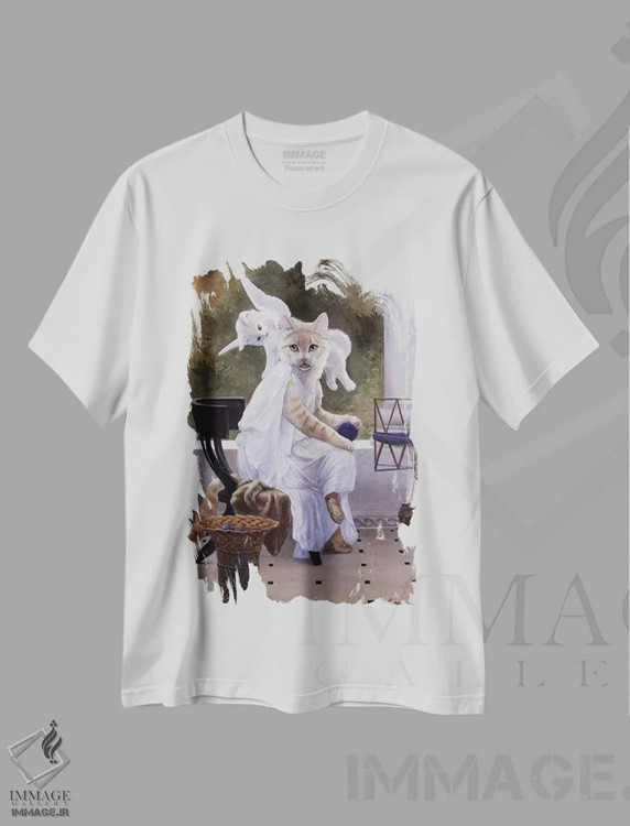 تیشرت سفید طرح دار – تیشرت هنری ,میوها اثر ملیندا کوپر فروشگاه ایماژ