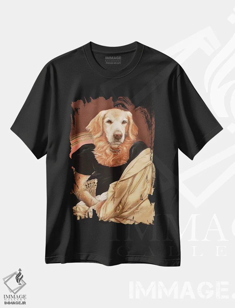 تیشرت مشکی طرح دار – تیشرت سگ ,خانم سیدنی اثر ملیندا کوپر immage.ir